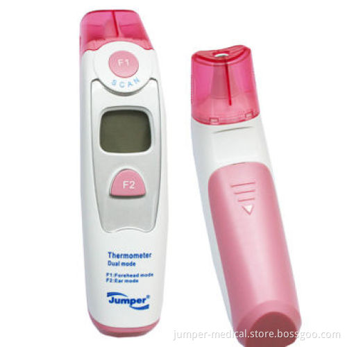 Dual-mode Infrared Thermometer, Forehead and Ear Mode, 20 Groups of Memories, LCD Display wit Alarm
